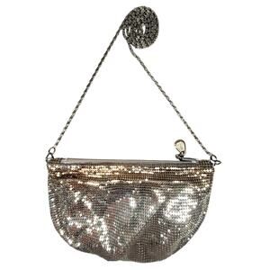 Vintage 60s 70s Metallic Sliver‎ Gold Tone Mesh Ombré Chainmail Crossbody Bag